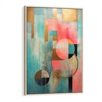 Obraz w ramie 80x120 - Abstrakcyjny Bałagan - abstrakcja, obraz olejny - rama drewno