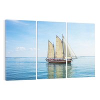 Obraz na płótnie 120x80 - Żaglowiec na morzu - statek, żagowiec