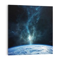 Obraz na płótnie 40x40 - Wędrówka przez galaktyki - ziemia, kosmos