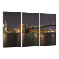 Obraz na płótnie 120x80 - Most nad nowojorską panoramą - most, Nowy Jork