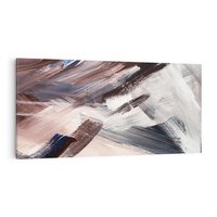 Obraz na płótnie 140x70 - Eksploracja Dramaturgii - abstrakcyjny chaos, chatyczne maźnięcia pędzla