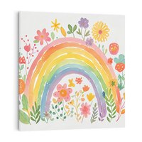 Obraz na płótnie 40x40 - Kwiatowe Marzenia - obraz do pokoju dziecka, dziewczynki