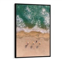 Obraz w ramie 70x100 - Letnie Wakacje na Horyzoncie - plaża, morze - rama czarna