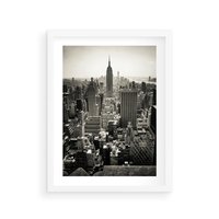 Plakat w ramie 50x70 - Dusza wielkiego miasta - Manhattan, Nowy Jork - rama biała