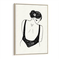 Obraz w ramie 50x70 - Echa Piękna - piękno kobiecego ciała, kobieta - rama drewno