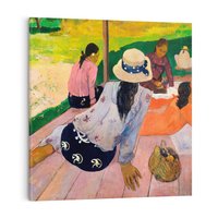 Obraz na płótnie 60x60 - Sjesta 1892, Paul Gauguin - Reprodukcja - reprodukcja, obraz na płótnie