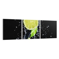 Obraz na płótnie 120x40 - Świeżość Cytrusów - limonki, cytryny