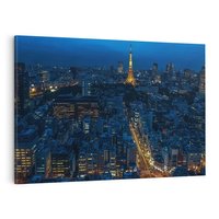 Obraz na płótnie 120x80 - Nocne impresje Paryża we Francji - Francja, Paryż