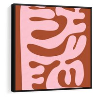 Obraz w ramie 50x50 - Migotliwe Boho Marzenia - abstrakcyjny obraz, plakat - rama czarna