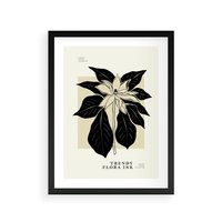 Plakat w ramie 50x70 - Melancholia przerywanych linii - wiaty, typografia - rama czarna