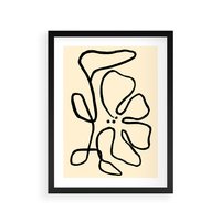 Plakat w ramie 30x40 - Zaklęte Aberracje - abstrakcyjna sztuka, przypominająca kwiat - rama czarna