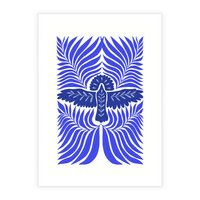 Plakat bez ramy 40x50 - Etniczne Rekwizyty - etniczne roślinne wzory, granat