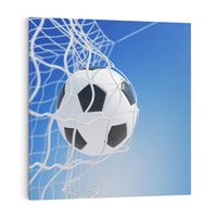 Obraz na płótnie 40x40 - Pasja na Plaży - piłka, siatka