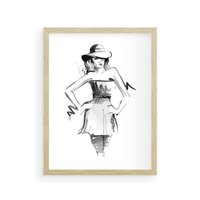 Plakat w ramie 40x50 - Piękno mody i urody - beauty, fashion - rama drewno