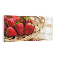 Obraz na płótnie 120x60 - Truskawka Radość Lata - truskawka, owoc