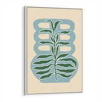 Obraz w ramie 80x120 - Wewnętrzne Spektrum - boho styl, wazon - rama biała