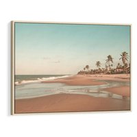 Obraz w ramie 120x80 - Ukojenie na Plaży - fotografia, rajska plaża - rama drewno