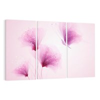 Obraz na płótnie 120x80 - Akwarelowe Kwiaty w Pastelach - kwiaty, akwarelowe