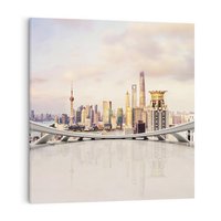 Obraz na płótnie 50x50 - Tętniące życiem Miasto Azji - Chiny, Miasto