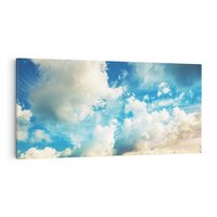 Obraz na płótnie 120x60 - Niebiańska Przestrzeń: Chmury na Horyzoncie - niebo, chmury