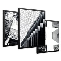 Zestaw obrazy w ramie 50x70 galeria - Wieżowce, Nowy, Jork, miasto - rama czarna