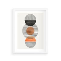 Plakat w ramie 50x70 - Geometryczna Abstrakcja - abstrakcja, nowoczesny obraz - rama biała
