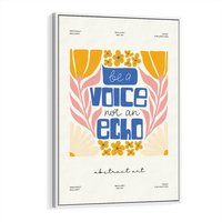 Obraz w ramie 50x70 - Złote Impulsy - typografia, kwiaty - rama biała