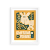 Plakat w ramie 40x50 - Impulsy Harmonii - kwiaty, nowoczesny plakat - rama biała