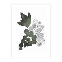 Plakat bez ramy 50x70 - Grono Abstrakcji - minimalistyczny plakat, winogrona
