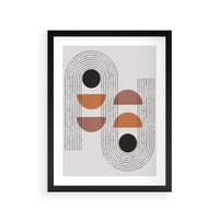 Plakat w ramie 40x50 - Nowoczesna Abstrakcja - geometria, grafika - rama czarna