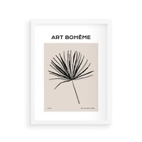 Plakat w ramie 40x50 - Rozkwitające Boho Kształty - boho sztuka, plakat - rama biała