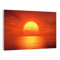 Obraz na płótnie 120x80 - Słońce nad morzem - słońce, morze