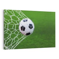 Obraz na płótnie 100x70 - Sportowa rywalizacja - bramka, piłka