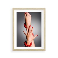Plakat w ramie 30x40 - Manicure i Pedicure - Piękno Paznokci - manicure, pedicure - rama drewno