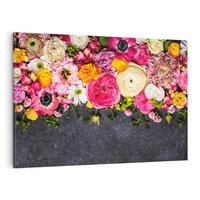 Obraz na płótnie 100x70 - Kompozycje kwiatowe: harmonia natury - kwiaty, kompozycja