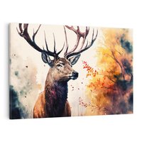 Obraz na płótnie 70x50 - Jesienny Monarcha Lasu - grafika komputerowa, na podstawie obrazu