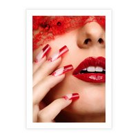 Plakat bez ramy 21x30 - Piękno manicure: kolory i elegancja - paznokcie, manicure