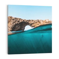 Obraz na płótnie 40x40 - Tajemnicza Podwodna Kraina - fotografia, podwodna jaskinia