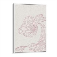 Obraz w ramie 50x70 - Szept marzeń i tajemnic - abstrakcyjne, roślinne ornamenty - rama biała