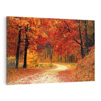 Obraz na płótnie 70x50 - Jesienna melodia lasu - jesień, las