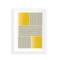 Plakat w ramie 40x50 - Geometria w Ruchu - geometria, proste linie - rama biała