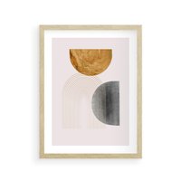 Plakat w ramie 40x50 - Nowoczesna Sztuka Geometrii - nowoczesna sztuka, modern - rama drewno