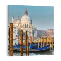 Obraz na płótnie 40x40 - Urok Wenecji - fotografia, przystań w Wenecji