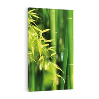 Obraz na płótnie 80x120 - Spokój bambusowego lasu SPA - bambus, drzewa