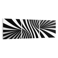 Obraz na płótnie 90x30 - Kolorowa Abstrakcja: Inspiracje Zebry - abstrakcja, 3d