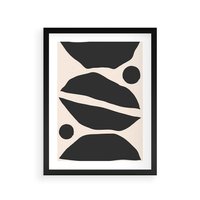 Plakat w ramie 50x70 - Surowa Abstrakcja - abstrakcyjny nowoczesny obraz, surowość - rama czarna