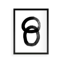 Plakat w ramie 30x40 - Kształtując Granice - abstrakcja, minimalizm - rama czarna