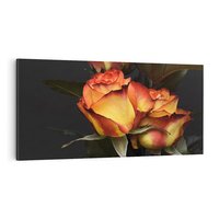 Obraz na płótnie 100x50 - Romantyczne Piękno Róż na Tle Natury - róże, kwiaty