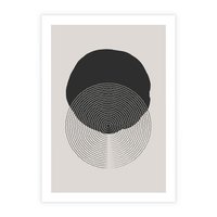 Plakat bez ramy 40x50 - Boho Przenikanie Uroku - abstrakcyjna kompozycja, okręgi