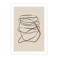 Plakat bez ramy 50x70 - Bezczasowe Kontury - abstrakcyjne linie, zaplątane